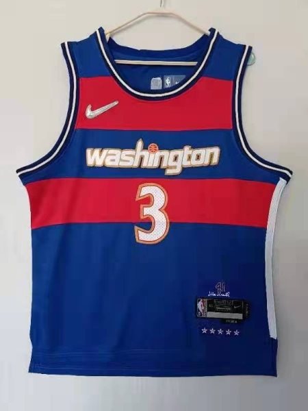 NBA Wizards 3 Bradley Beal 75th Anniversary 2021_2022 Blue City Edition Nike Men Jersey