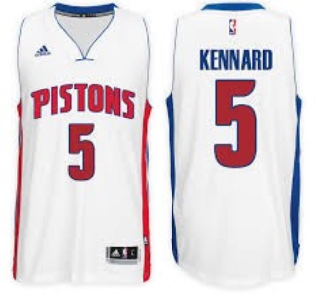 Adidas Detroit Pistons 5 Luke Kennard White 2017 NBA Draft Men Jersey