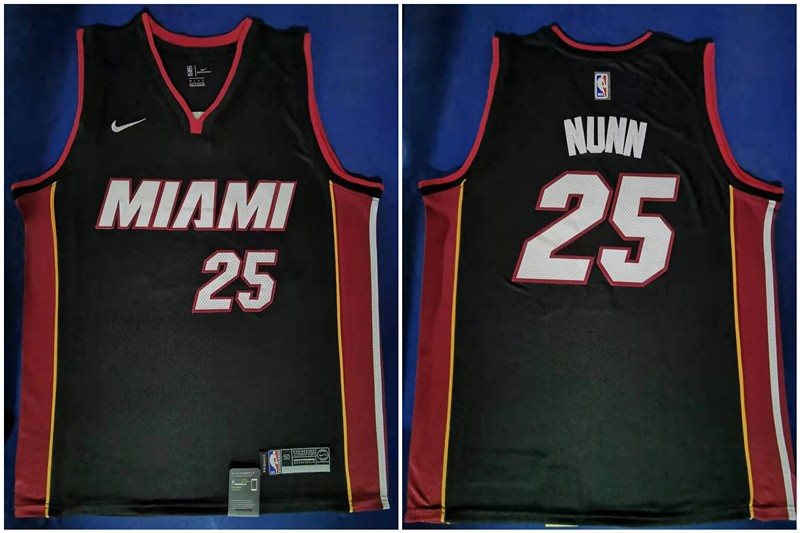 NBA Heat 25 Kendrick Nunn Black Nike Swingman Men Jersey