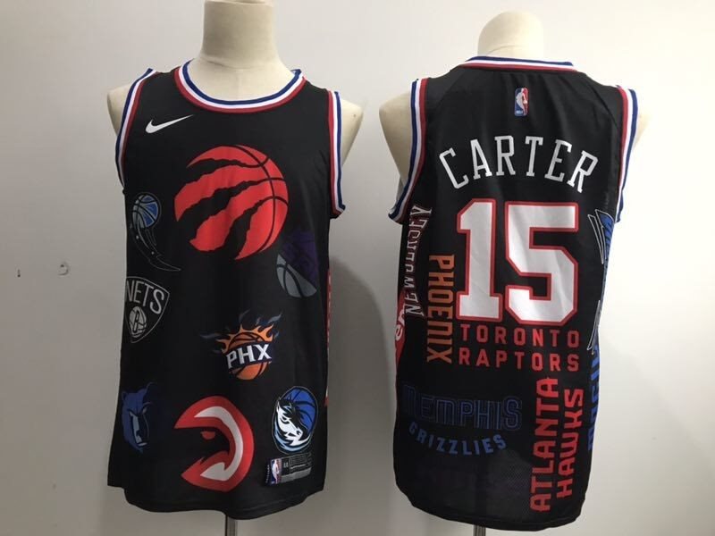 NBA Raptors 15 Vince Carter Black Nike Men Jersey
