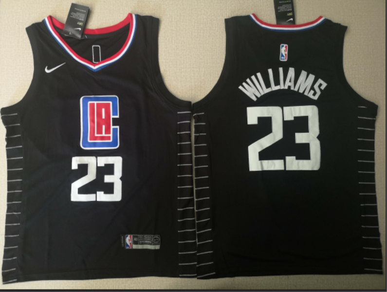 NBA Clippers 23 Lou Williams Black Swingman Nike Men Jersey