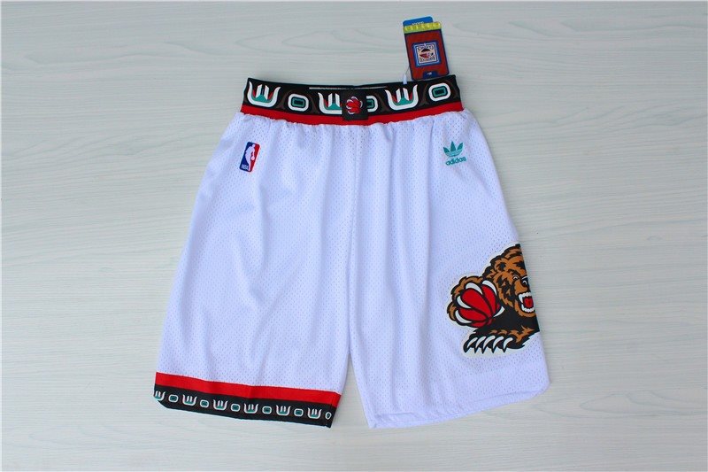 NBA Grizzlies White Hardwood Classics Shorts