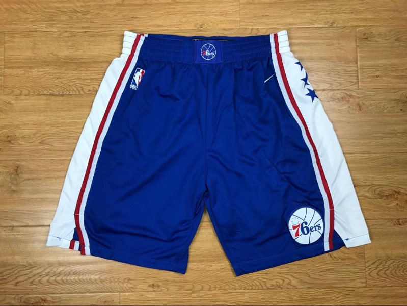 NBA 76ers Blue Nike Authentic Shorts