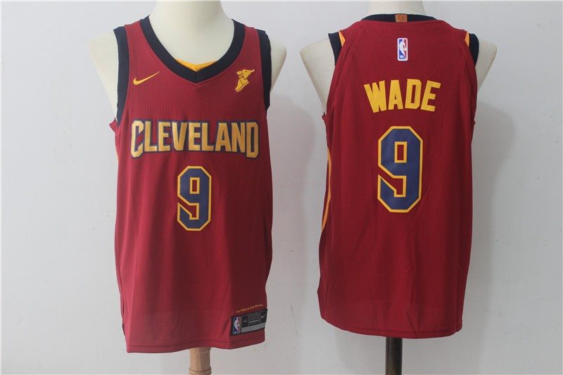NBA Cavaliers 9 Dwyane Wade 2017-18 New Season Icon Wine Nike Men Jersey