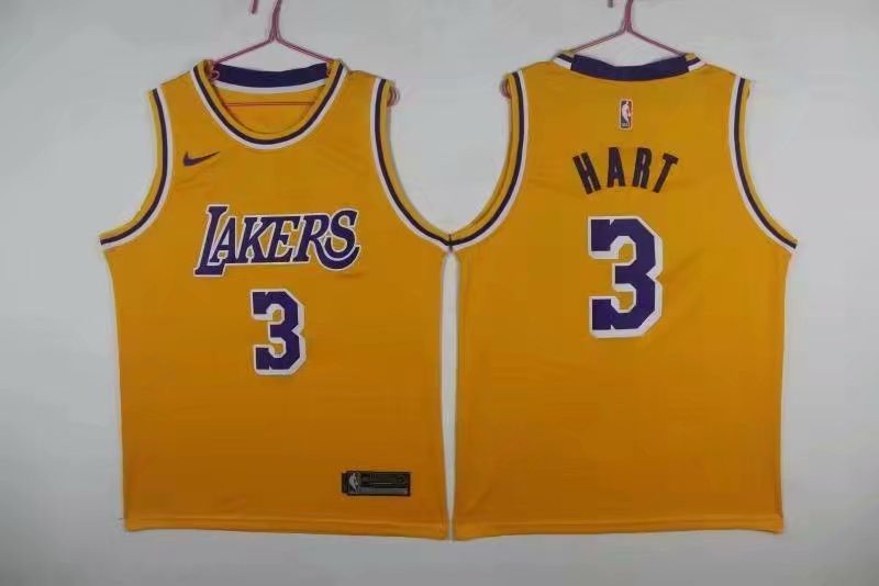 NBA Lakers 5 Josh Hart Yellow Nike Men Jersey