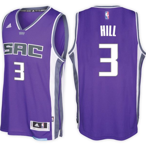NBA Sacramento Kings 3 George Hill Alternate Purple New Swingman Men Jersey