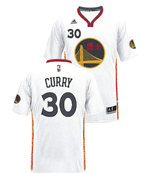 NBA Warriors 30 Stephen Curry 2017 Chinese New Year White Youth Jersey