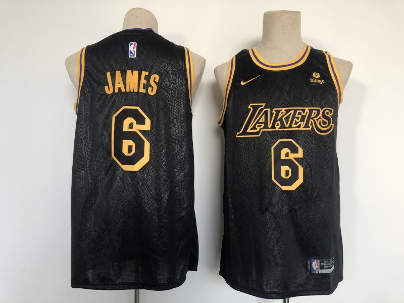 NBA Lakers 6 James Black Mamba 2021-22 New Season Nike Men Jersey