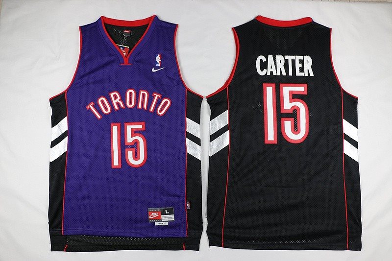 NBA Raptors 15 Vince Carter Black Purple Nike Mesh Men Jersey
