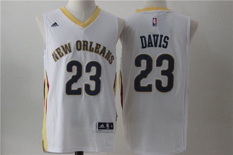 NBA Pelicans 23 Anthony Davis White Revolution 30 Men Jersey