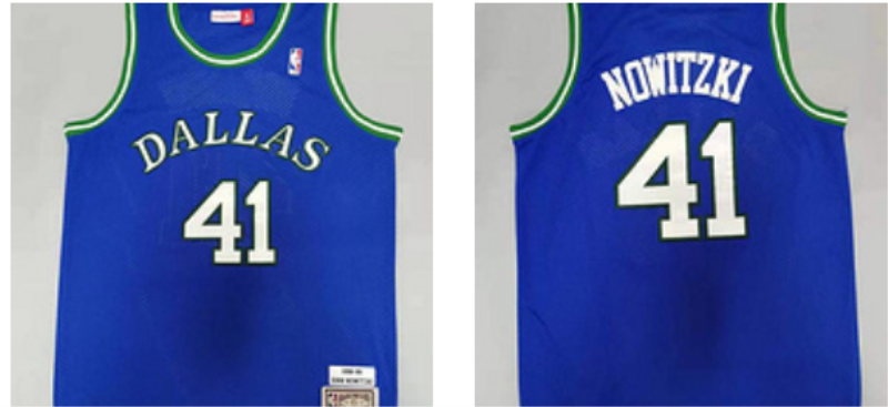 NBA Mavericks 41 Dirk Nowitzki Baby Blue Men Jersey