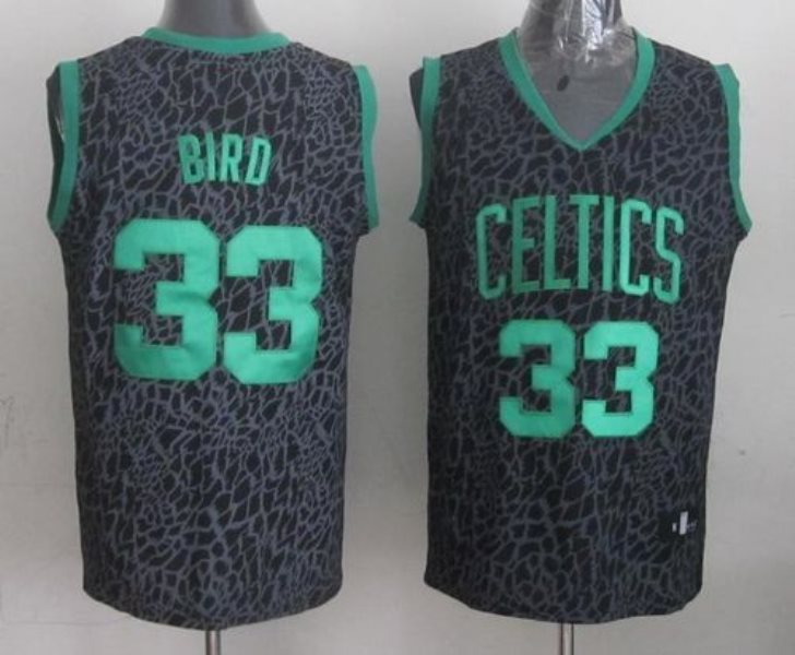 NBA Celtics 33 Larry Bird Black Crazy Light Men Jersey