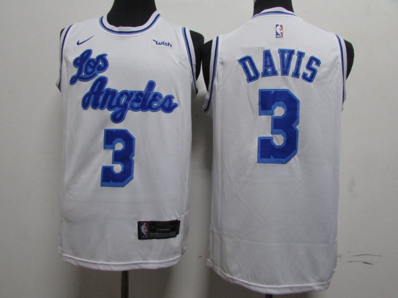 NBA Lakers 3 Anthony Davis White Men Jersey