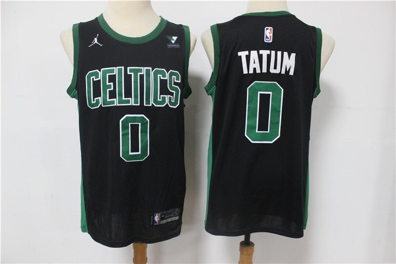NBA Celtics 0 Jayson Tatum Black Jordan 2021 Men Jersey