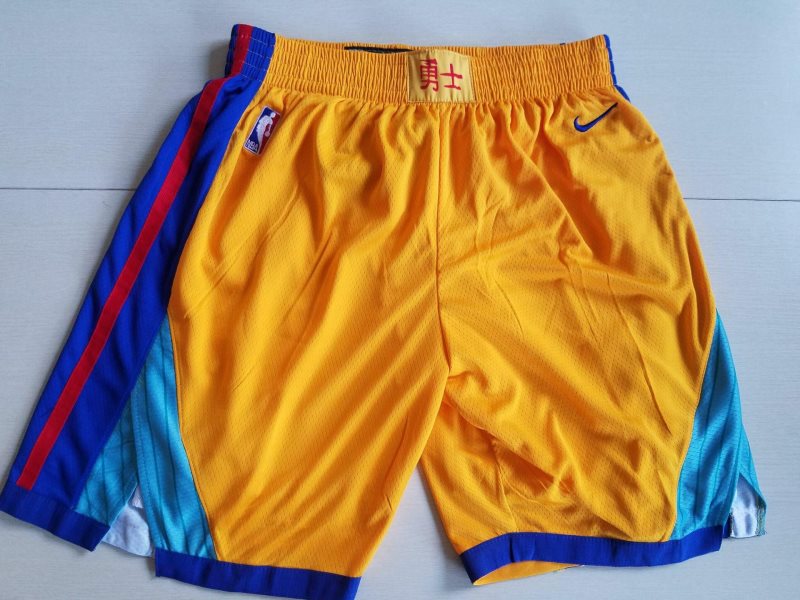 NBA Warriors Gold City Edition Nike Swingman Shorts