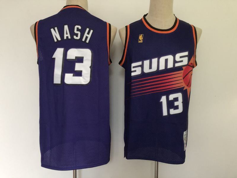 NBA Suns 13 Steve Nash Purple Men Jersey