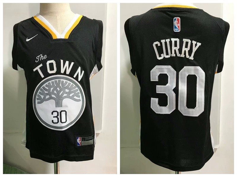NBA Warrior 30 Stephen Curry Black Nike Toddler Jersey