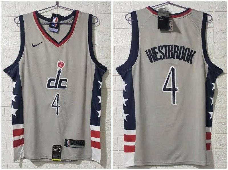 NBA Wizards 4 Westbrook 2020 New Nike Men Jersey