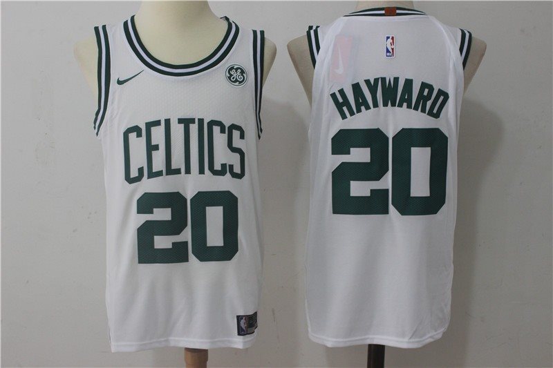NBA Celtics 20 Gordon Hayward 2017-18 New Season White Nike Men Jersey