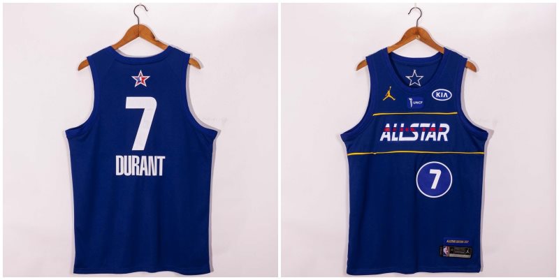 NBA Nets 7 Kevin Durant Blue Eastern Conference 2021 All-Star Men Jersey