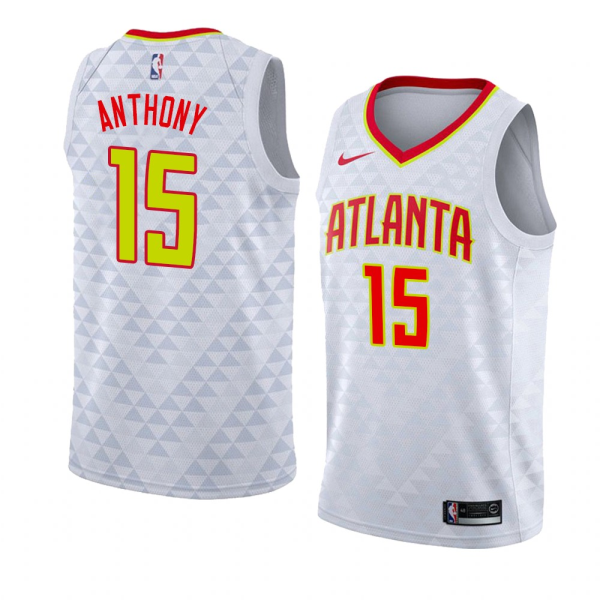 NBA Hawks 15 Carmelo Anthony White Revolution 30 Nike Men Jersey