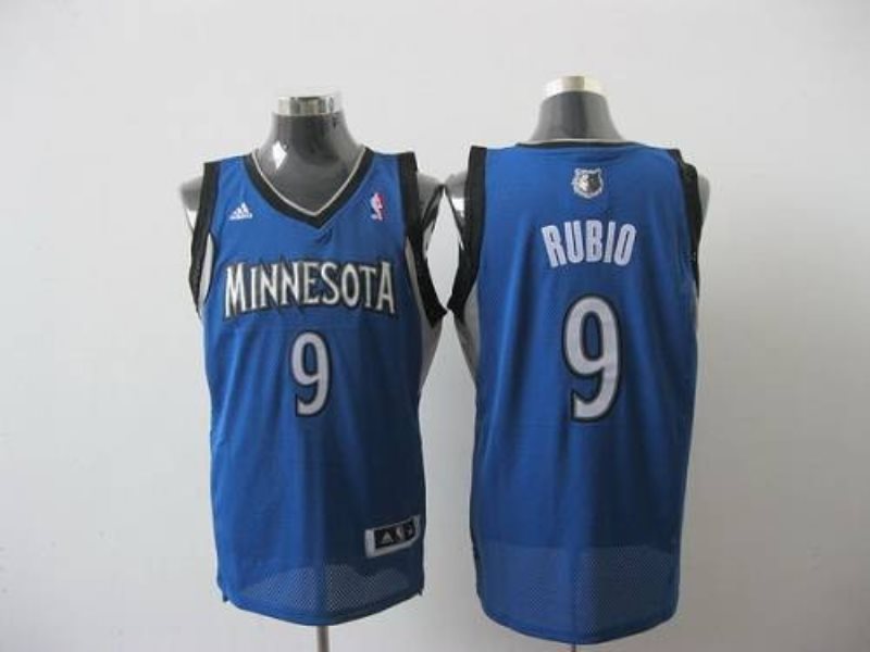 NBA Timberwolves 9 Ricky Rubio Blue Revolution 30 Men Jersey