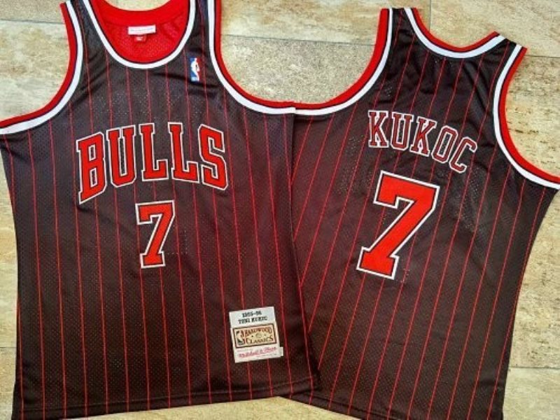 NBA Bulls 7 Kukoc 1995-96 Mitchell&Ness Throwback Men Jersey