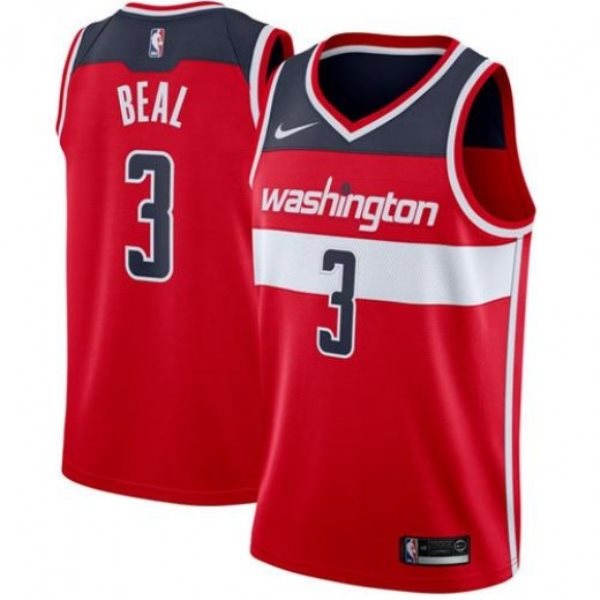 Men Nike Washington Wizards 3 Bradley Beal Red Stitched NBA Swingman Jersey