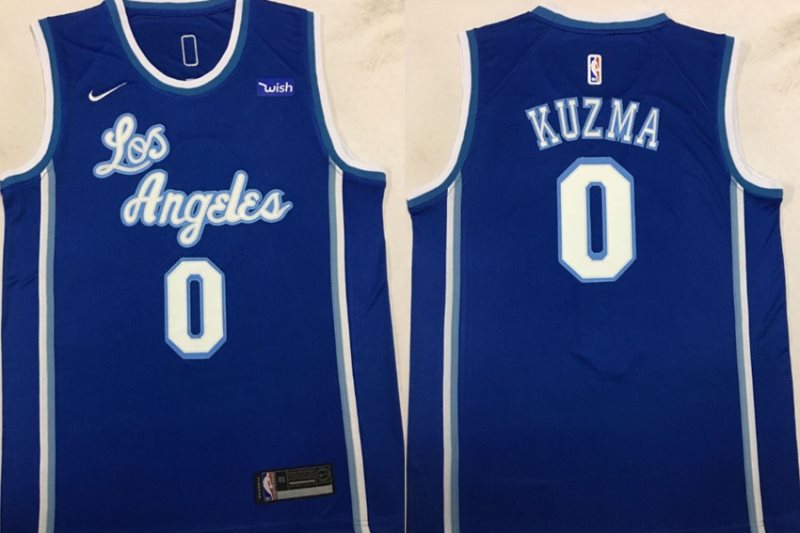 NBA Lakers 0 Kyle Kuzma Blue Nike Men Jersey
