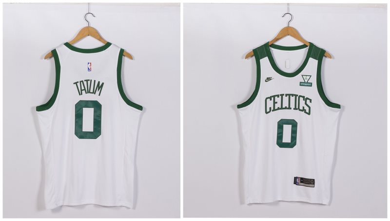 NBA Celtics 0 Jayson Tatum White Nike Men Jersey
