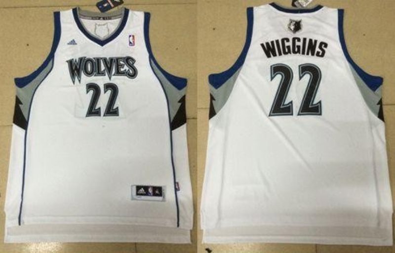 NBA Timberwolves 22 Andrew Wiggins White Revolution 30 Men Jersey