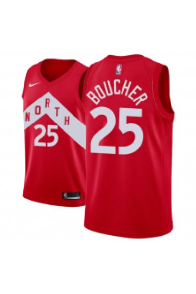 NBA Raptors 25 Boucher Red Nike Men Jersey