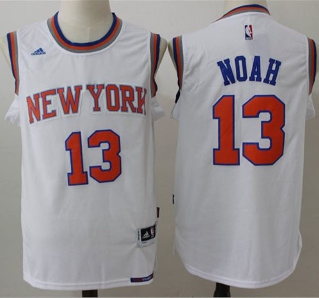 NBA Knicks 13 Joakim Noah White Men Jersey