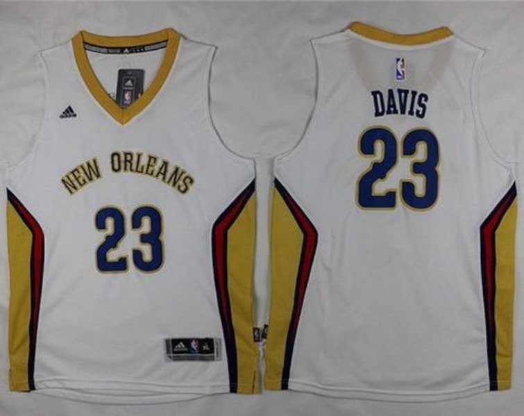 NBA Pelicans 23 Anthony Davis White Youth Jersey