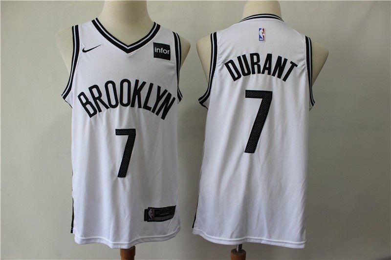 NBA Brooklyn Nets 7 Kevin Durant White Nike Men Jersey