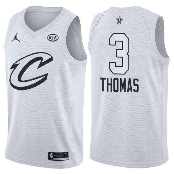 NBA Cavaliers 3 Isaiah Thomas 2018 All-Star White Swingman Men Jersey