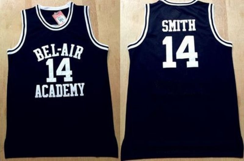 Bel-Air Academy 14 Smith Black Stitched Basketball Jersey