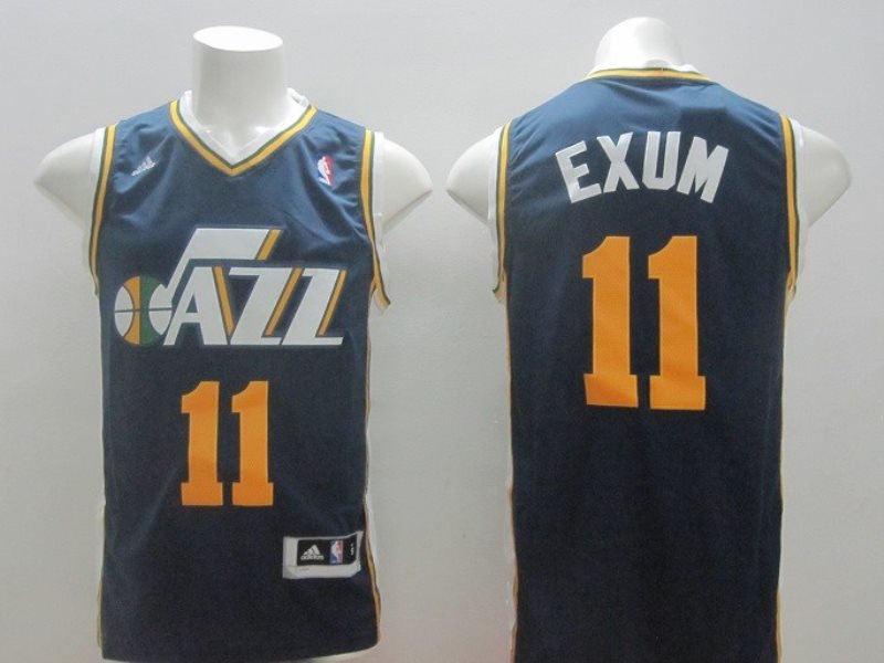 NBA Jazz 11 Exum Blue Swingman Men Jersey