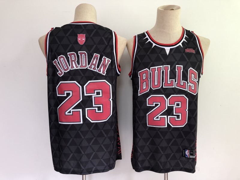 NBA Bulls 23 Michael Jordan Black Men Jersey