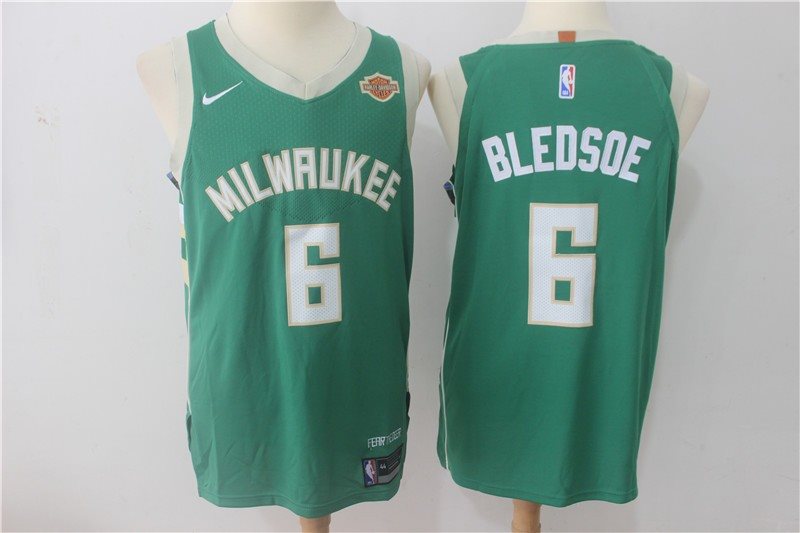 NBA Bucks 6 Eric Bledsoe Green Nike Authentic Men Jersey