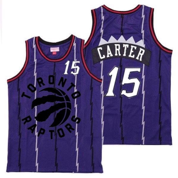 NBA Raptors 15 Vince Carter Purple Retro Men Jersey