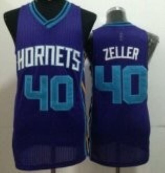 NBA Hornets 40 Cody Zeller Purple Revolution 30 Men Jersey