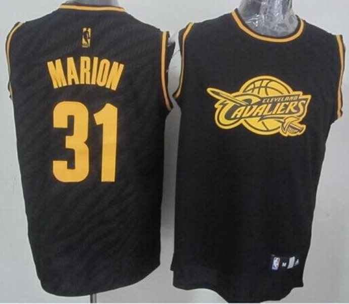 NBA Cavaliers 31 Shawn Marion Black Precious Metals Men Jersey