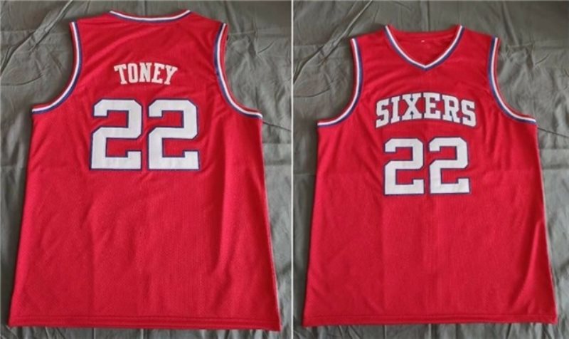 NBA 76ers 22 Andrew Toney Red Men Jersey