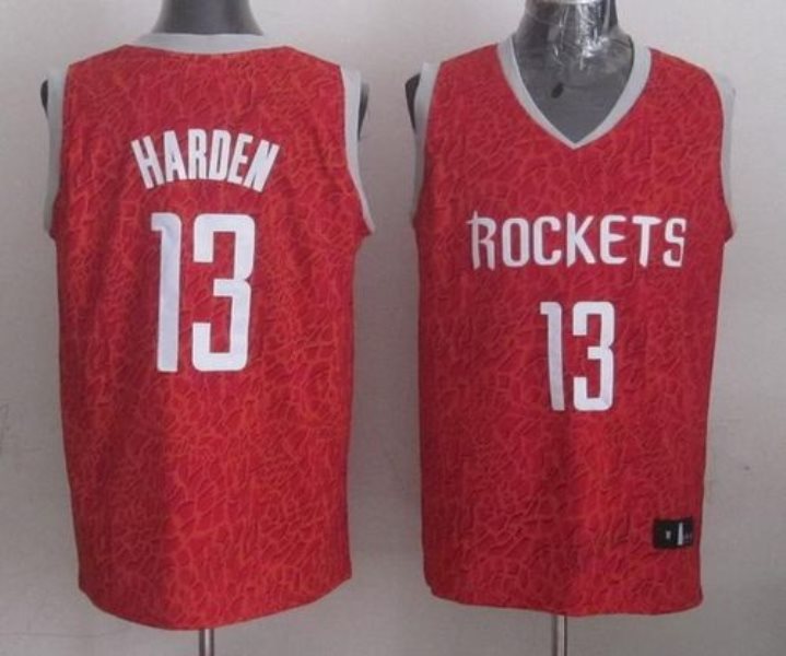 NBA Rockets 13 James Harden Red Crazy Light Men Jersey