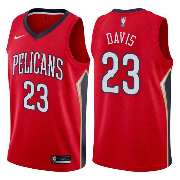 NBA Pelicans 23 Anthony Davis Red Nike Swingman Men Jersey
