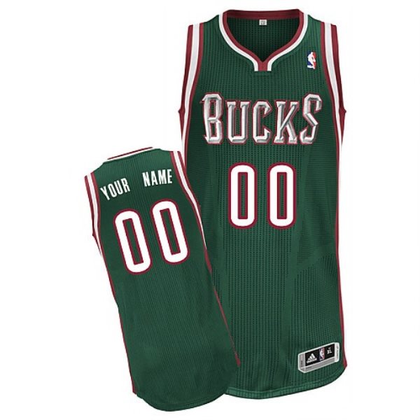 NBA Bucks Green Customized Men Jersey