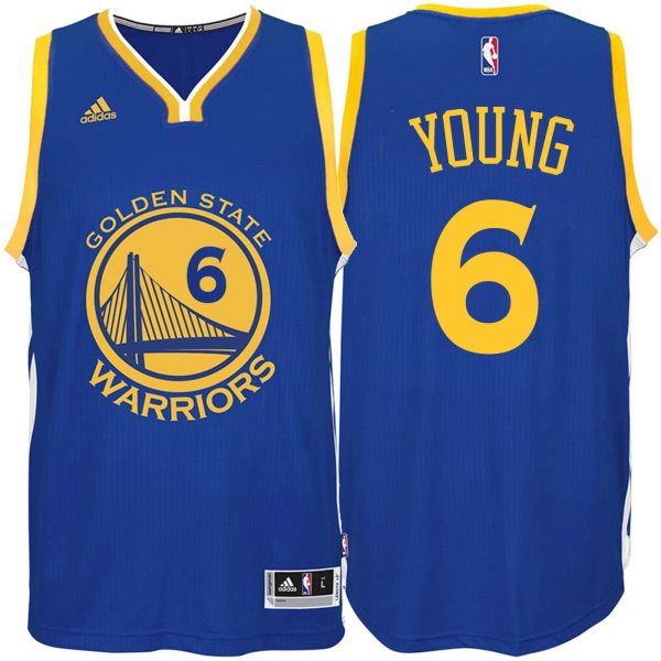 NBA Golden State Warriors 6 Nick Young Adidas Blue Men Jersey