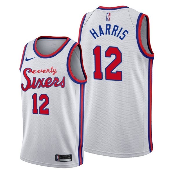 NBA 76ers 12 Tobias Harris White Nike Men Jersey