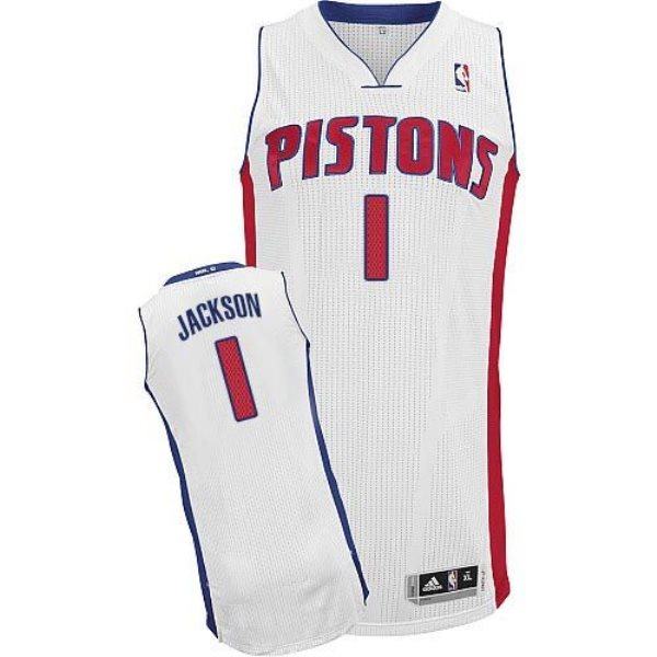 NBA Pistons 1 Reggie Jackson White Men Jersey
